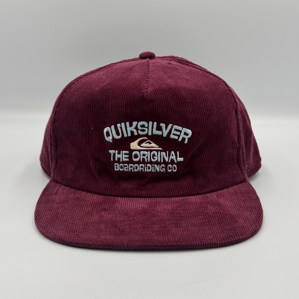 Quiksilver Burgundy Corduroy Snapback Hat OSFM